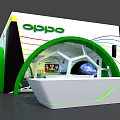 OPPO Brazil World Cup Themed Exhibition Hall With Green Floor And Display Stands