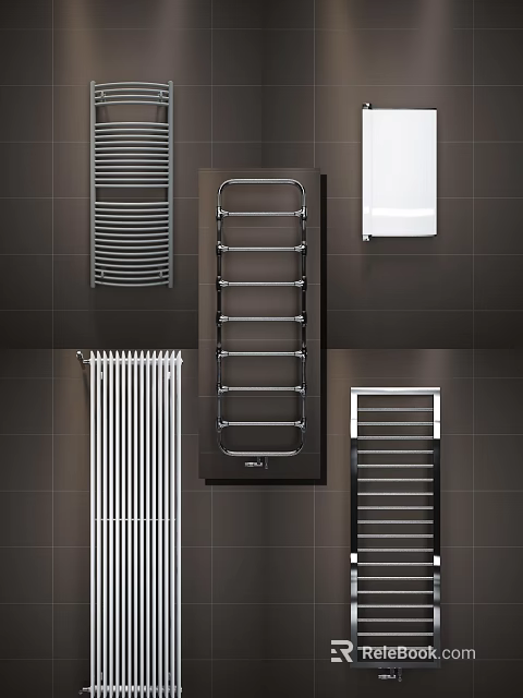Different Modern Radiator Designs For Bathroom With Towel Rails And Stylish Finishes 3d model 