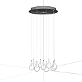 Elegant Modern Crystal Chandelier With Hanging Pendant Light Fixture Design