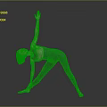Woman Practicing Yoga Pose In Pink Top And Dark Leggings On Gray Background