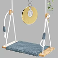Unique Hanging Garden Decor With Braided Rope Wooden Accents And Green Plants