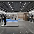 Modern Men's Clothing Store With Mannequins Suits Jackets And Display Racks