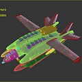 Gray Aerial Spacecraft With Multi Window Design Twin Engines And Red Emblem On Wings