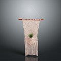 Modern Hanging Decoration Silk Knot Rim Tassel Lace Hanging Basket Rope Knot Braided 3d model