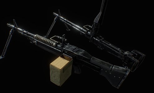 machine gun 3d model