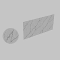 Elegant Marble Structure With Textured Walls And Spherical Decorative Element