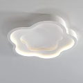 White Cloud Shaped Modern Ceiling Light With Soft Lighting For Kids Bedroom 3d model