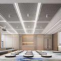 Modern multi-function hall 3d model