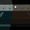 Spacious Modern Cinema Interior Featuring Neatly Arranged Seats And Ambient Lighting