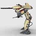 LEGO toy building blocks war machine robot fighting machine 3d model