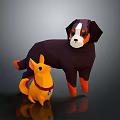Low Poly 3D Character and Creature Design with Dog and Fox Models 3d model