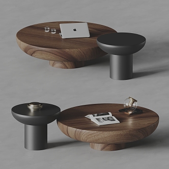 poliform modern coffee table solid wood coffee table 3d model