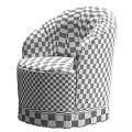Burgundy Velvet Accent Chair with Scalloped Backrest and Tassel Trim for Elegant Living Space
