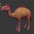 3D Rendered Standing Dromedary Camel Character With Orange Fur And Realistic Details