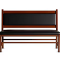 Sturdy Public Benches With Wooden Frame And Black Seats For Public Spaces