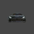 Black Sports Car With Sleek Design Rear Spoiler Large Wheels And Red Brake Calipers