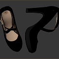 High Heels Stiletto Shoes Stiletto Heels Thick Heel Shoes Thick Heel Shoes High Heel Shoes Fashion High Heel Shoes 3d model