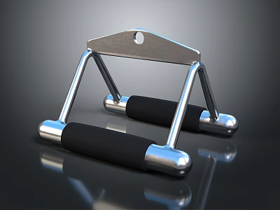 Sturdy Metal Push Up Bars With Black Non Slip Grips For Home Workouts 3d model