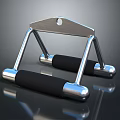 Sturdy Metal Push Up Bars With Black Non Slip Grips For Home Workouts