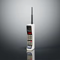 Vintage Digital Mobile Phone With Antenna Screen Numeric Keypad And Classic Design