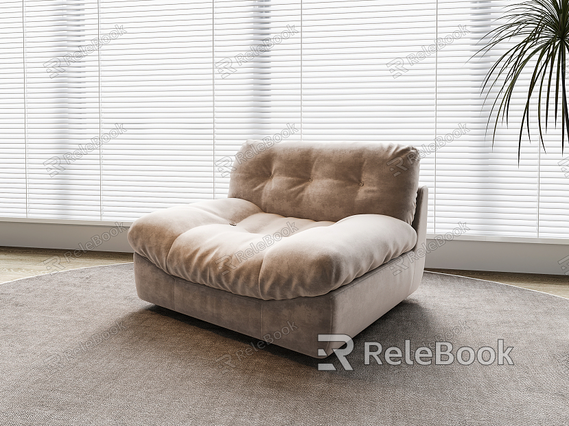 Modern single sofa model