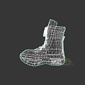 Black Military Style Boots With High Ankle Design And Lace Up Closure
