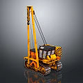 Yellow Crawler Crane With Tracks Boom And Heavy Duty Construction Use