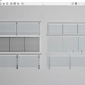 Various Modern Fence Styles with Glass Mesh and Transparent Panel Designs 3d model