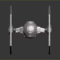 Detailed Cosmic Starfighter Model With Twin Hexagonal Wings And Metallic Cockpit