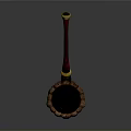 Handcrafted Wooden Smoking Pipe With Textured Bowl Red Stem And Gold Accent