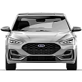 Silver Ford Focus Hatchback Sporty Design With Alloy Wheels Rear Front Views