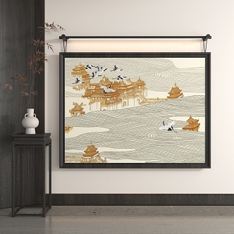 New Chinese Decorative Painting 3d model