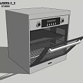 Modern Stainless Steel Kitchen Ovens With Open Door And Control Panels Design