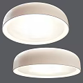Modern White Round Ceiling Lights With Soft Glowing Design For Home Decor 3d model