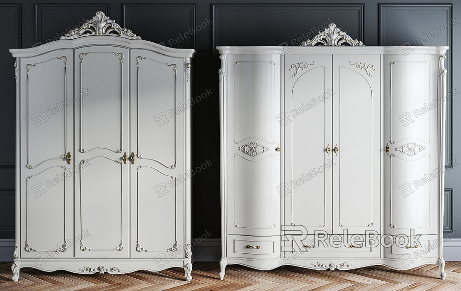 European-style wardrobe wardrobe combination model