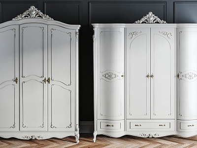 European-style wardrobe combination model