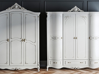 European-style wardrobe combination 3d model