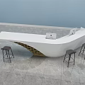 Modern reception desk Special-shaped reception desk Bar counter Cashier counter 3d model