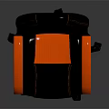 Ergonomic Gaming Chair Black and Orange Leather High Back Breathable Mesh Design Five Wheel Base