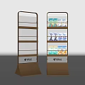 China Telecom Bookshelf Display With Empty And Filled Product Shelves 3d model
