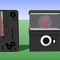 Gray Commercial Equipment With Red Balls Transparent Display And Round Knob