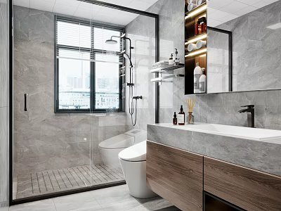 Modern Toilet Bathroom 3d model