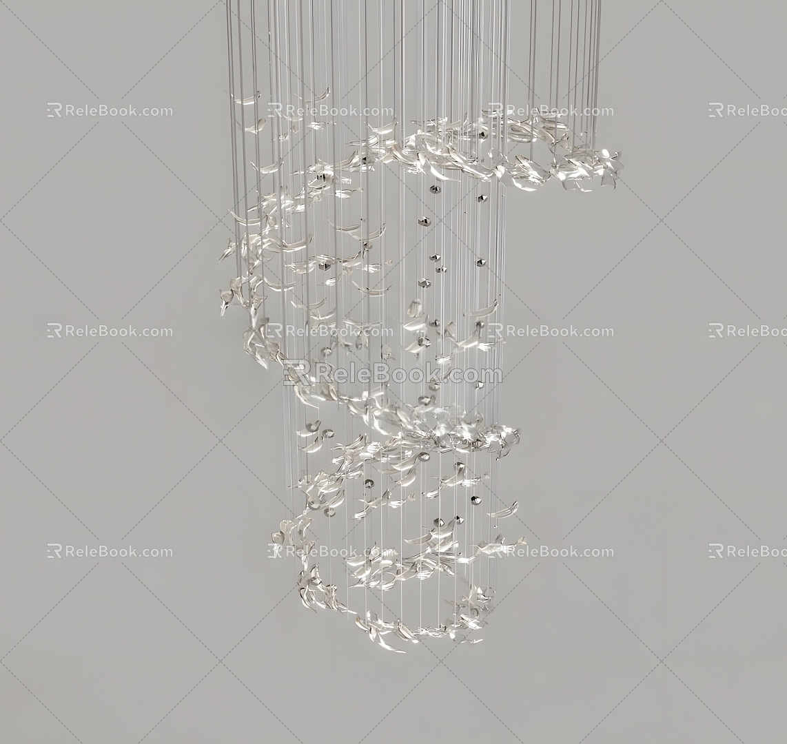 Chandelier lamp chandelier ceiling lamp fashion simple household electrical appliances lighting home crystal lamp 3d model