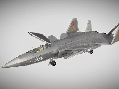 Grey Fighter Jet With Cockpit Pilot Wing Markings Number 2017 Modern Aerodynamic Design 3d model