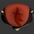 Cute 3D Animated Cartoon Character With Red Fur Big Yellow Eyes And White Belly
