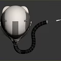 3D Rendered Tactical Weapon Helmet With Face Shield And Breathing Tube