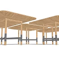 Simple Style Wooden Dining Tables With Woven Tabletop And Gray Accent Legs