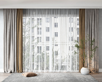 Modern Curtains 3d model