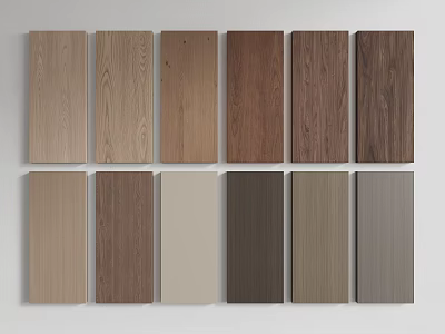 Various Wall Paneling Designs With Different Colors And Materials For Home Interiors 3d model