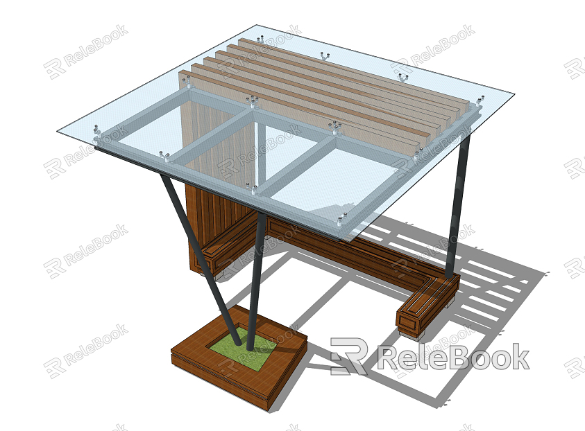 Modern Pavilion Wooden Pavilion Gazebo model